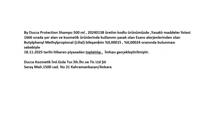 Ducca Kozmetik DUYURU